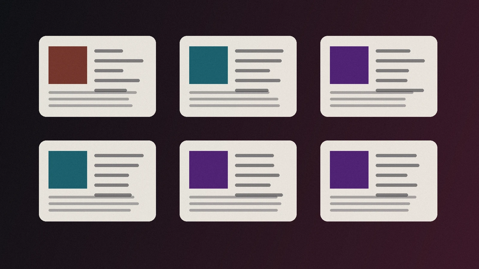 Abstract media cards
